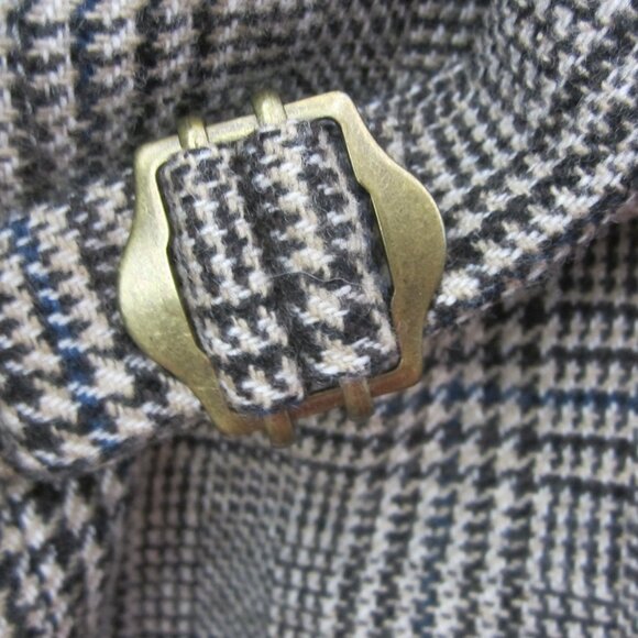 Eddie Bauer Women 18 Black Beige Houndstooth Plaid Wool Sleeveless Button Vest - Picture 6 of 11